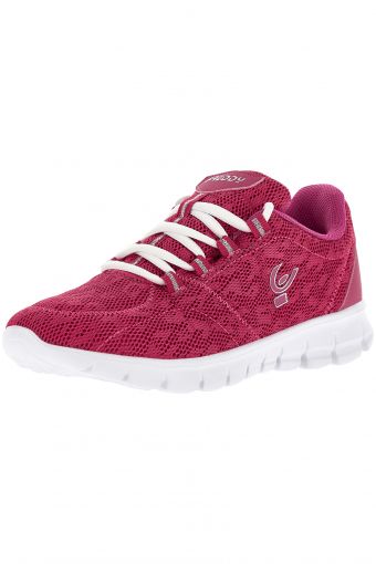 Women's sneakers with floral pattern and cushioned heel