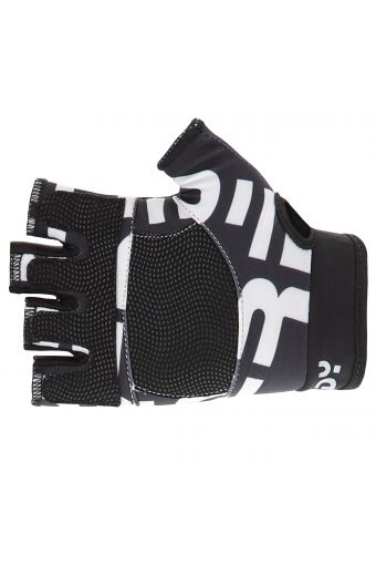 Women’s non-slip fitness gloves with a textural maxi logo