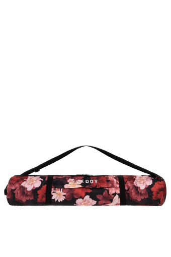 Yoga mat bag in nylon with a matching pouch