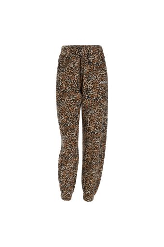 French terry joggers with an all-over animal print