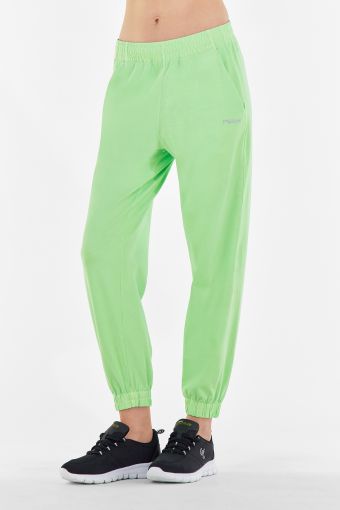 Fluorescent jersey joggers with elasticated cuffs