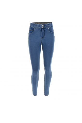 N.O.W.® Pants 7/8-Länge, Skinny-Passform, mittlerer Taillenbund aus Denim-Baumwolle