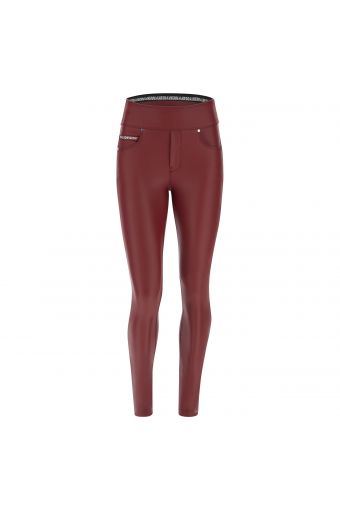 Coated fabric leather effect N.O.W.® Pants trousers foldable waist