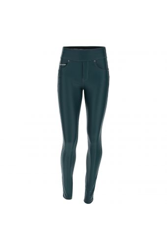 Coated fabric leather effect N.O.W.® Pants trousers foldable waist