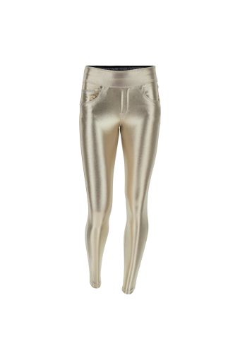 Breathable medium waist N.O.W.® Pants trousers with a shiny effect