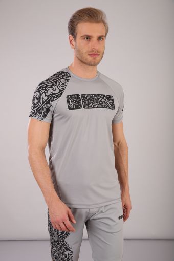 Tee-shirt à manches courtes avec imprimé tribal Lalou