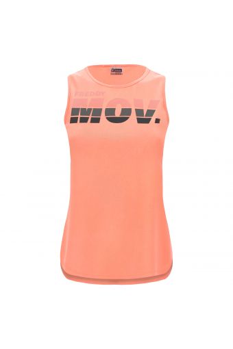 Tank top with wide straps and a .MOV print