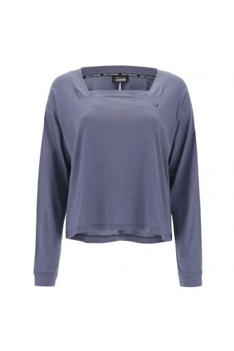 Sweat-shirt court avec ouverture au dos, 100% Made In Italy