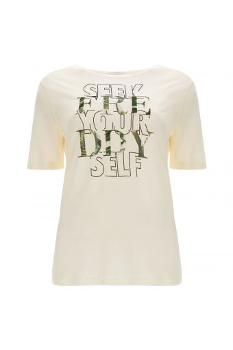 SEEK YOUR SELF comfort-fit t-shirt in plant-based fabric