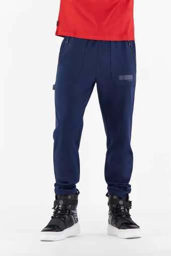 Slim fit joggers with front zip pockets
