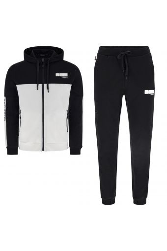 Lightweight colour block track suit with a hoodie
