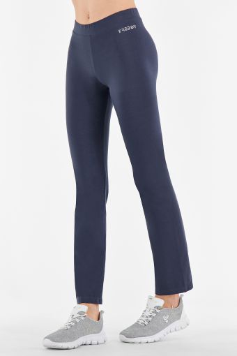 Straight leg athletic trousers in heavy stretch jersey