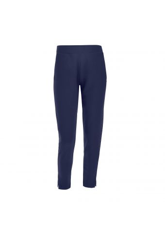 Modal fleece athletic trousers with a row of rhinestones