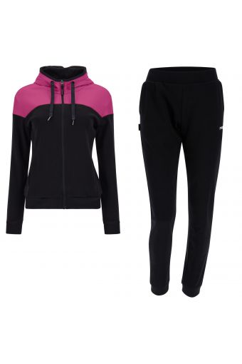 Heavy jersey sports track suit with colour block sweatshirt