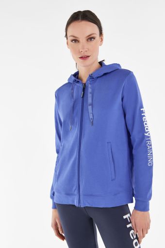 Zip-up hoodie with contrasting FREDDY TRAINING print