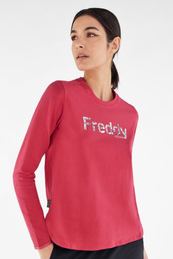 Crew neck sweatshirt with FREDDY TRAINING floral print