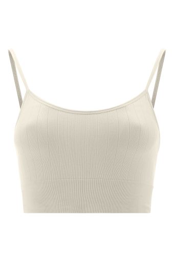 Slim crop top in ribbed tricot with thin straps