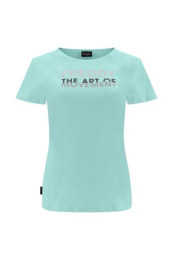 T-shirt with a raised FREDDY THE ART OF MOVEMENT print