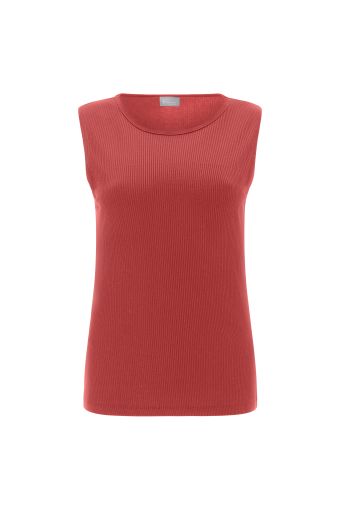 Slim ribbed jersey t-shirt with very short sleeves