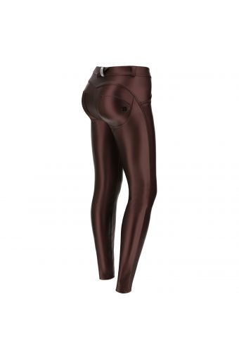 Metallic faux leather WR.UP® shaping trousers
