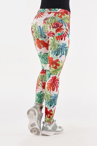 WR.UP® trousers in breathable tropical print fabric