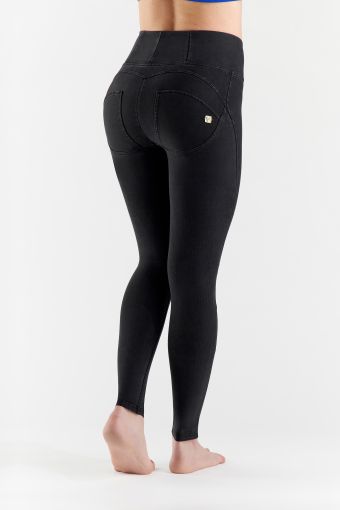 High waist denim-effect WR.UP® shaping super skinny trousers