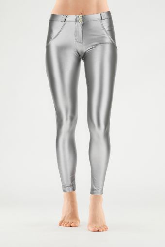 Metallic regular-rise WR.UP® super-skinny trousers