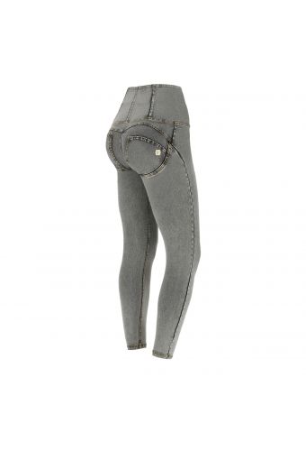Denim-effect ankle-length high-rise WR.UP® super skinny trousers