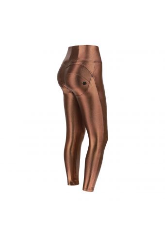 Shiny high-waist ankle-length WR.UP® shaping trousers