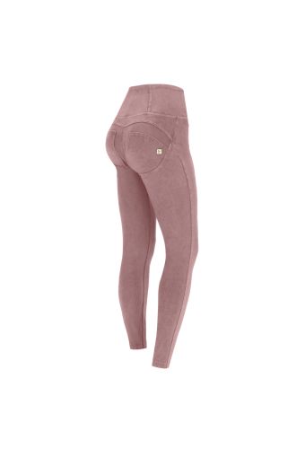 Acid wash high waist WR.UP® shaping super skinny trousers with an ankle-length leg