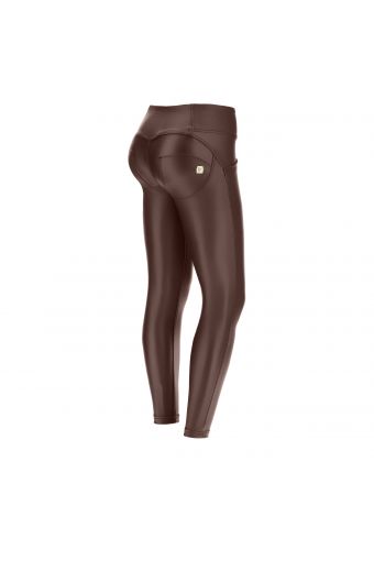 Push-up mid-rise faux leather WR.UP® super skinny trousers