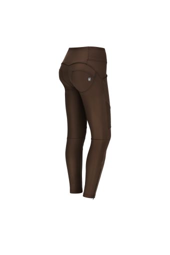 Pantalon WR.UP® en simili cuir avec surpiqûres et fermeture éclair aux chevilles
