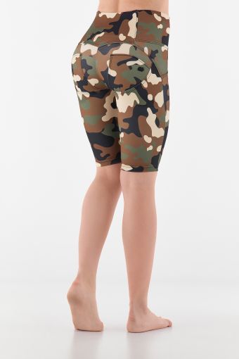 WR.UP® push up camouflage breathable biker shorts with high waist