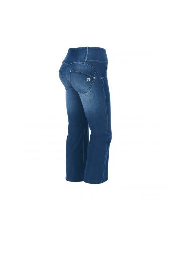 WR.UP® Push up-Jeans, Flared, 7/8-Länge mit floraler Stickerei aus Denim-Webstoff