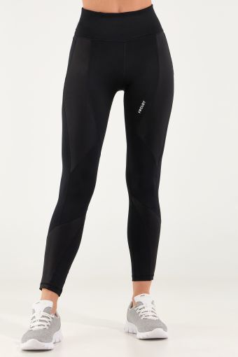 Breathable eco-friendly ankle-length WR.UP® Sport leggings with shiny panels