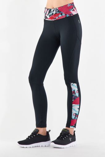 Eco-friendly, breathable WR.UP® Sport Leggings with floral inserts