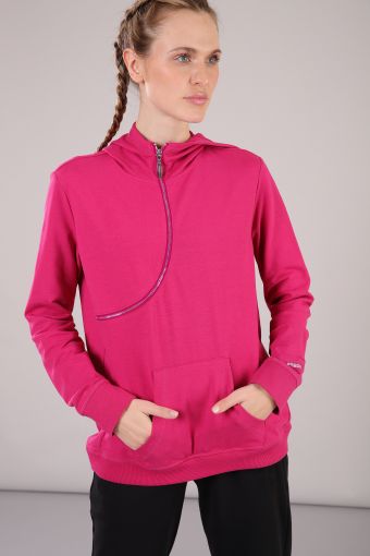 Women’s solid colour CURVE hoodie