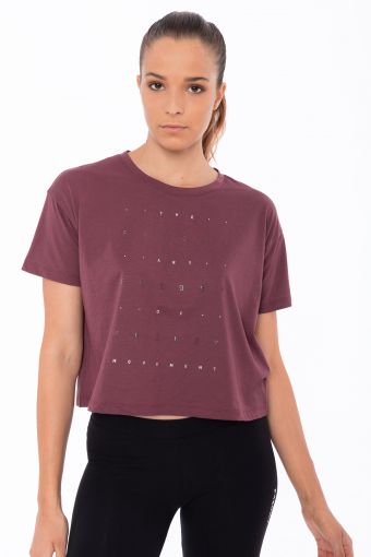 Comfort fit t-shirt with a glitter print 