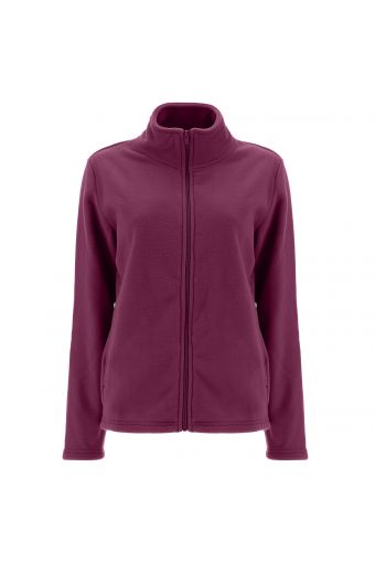 High neck plush sweatshirt with a front zip
