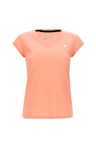 T-Shirt mit Aufdruck der Damen-Yogabekleidung -100% Made in Italy