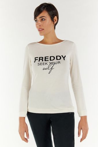 Long sleeve t-shirt with a FREDDY SEEK YOUR SELF print