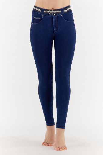 N.O.W.® Pants Denim-effect slim fit tapered leg  trousers