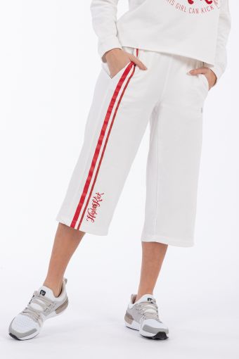 Pantalon court avec bandes latérales vintage style collège américain