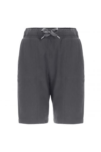 Stretch jersey Bermuda shorts with a maxi drawstring