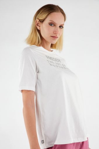 Comfort-fit THE ART OF MOVEMENT t-shirt with a metallic print