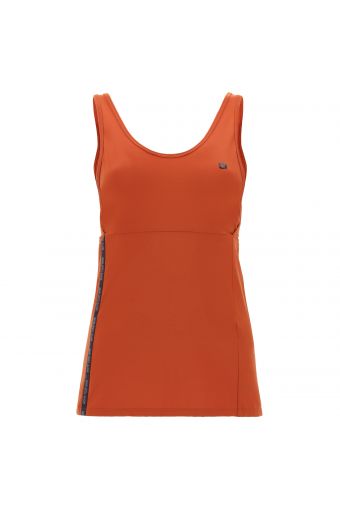 Yoga tank top with branded tape - 100% Made in Italy