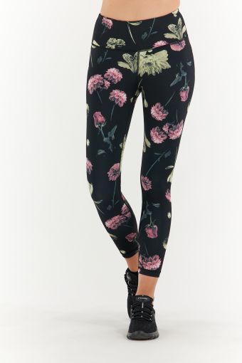 Breathable high waist SuperFit leggings with a floral print