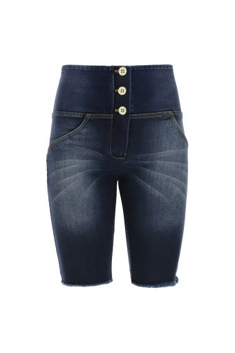 Radler-Jeans WR.UP® mit hohem Taillenbund und ausgefranstem Saum