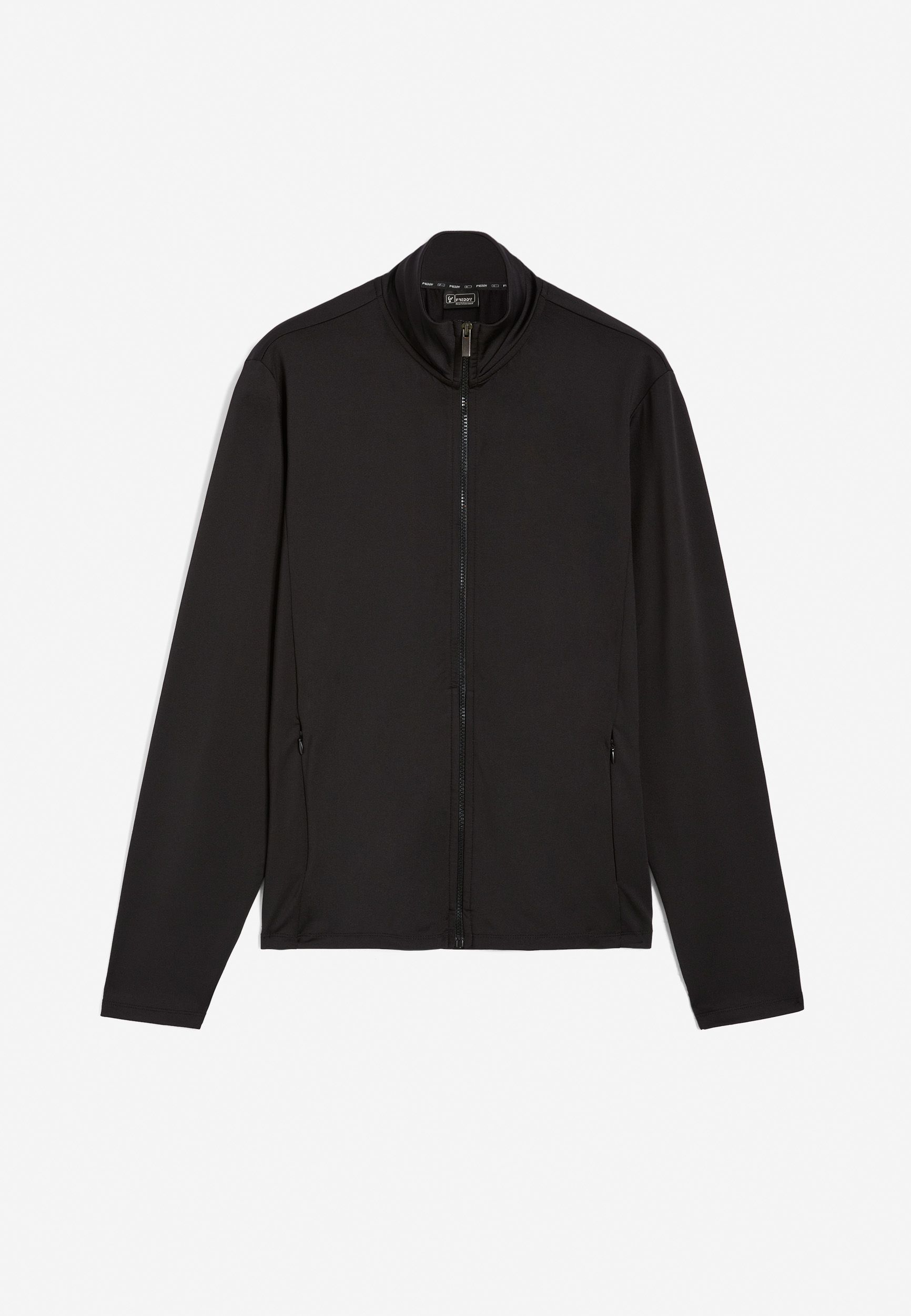 Black fitted athletic jacket on sale