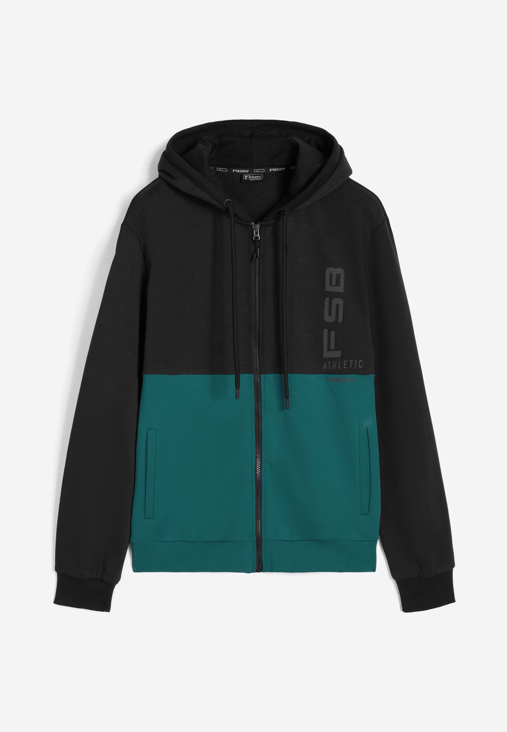 Two tone shop zip up hoodie